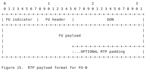 [RTP payload format for FU-B]